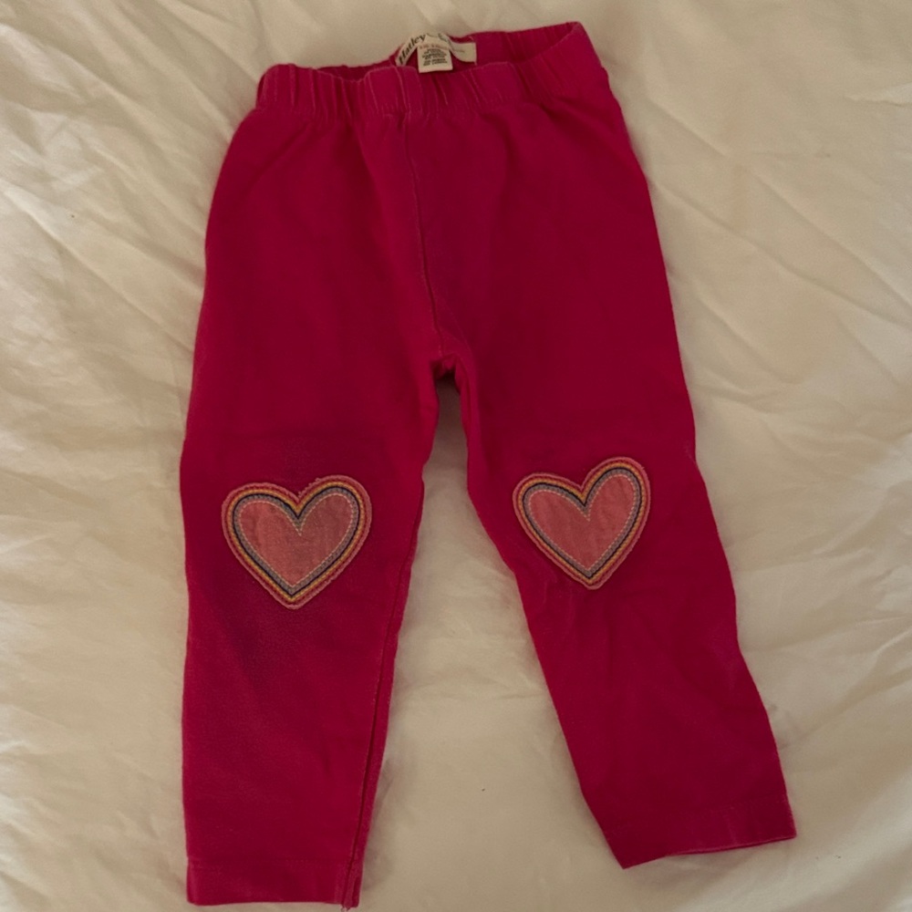 Hatley Bright Pink Heart Leggings